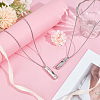 2Pcs 2 Styles Anti-Tarnish Stainless Steel Mini Hollow Column Perfume Bottle Necklaces NJEW-DR0001-02A-4