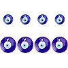 Handmade Evil Eye Lampwork Pendants LAMP-NB0001-15-1