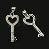 Brass Micro Pave Cubic Zirconia Pendants ZIRC-F005-13P-1