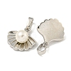 Brass & Shell Pearl Charms KK-I714-02P-2