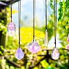 5Pcs 5 Styles Transparent Glass Suncatchers HJEW-YW00480-6