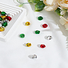 40Pcs 4 Colors Iron Bell Pendants IFIN-LP0001-35-1