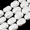 Electroplate Opaque Glass Imitation Pearl Beads Strands EGLA-H113-01A-1