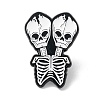 Double Skull Enamel Pin ENAM-B046-02-1