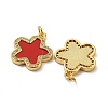 Brass Micro Pave Cubic Zirconia with Synthetic Turquoise Pendants KK-K356-24D-G-2