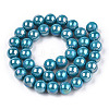 Electroplate Opaque Glass Beads Strands GLAA-T032-P6mm-AB13-2