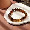 Natural Dragon Veins Agate Beaded Stretch Bracelets for Women Men BJEW-F483-01-2