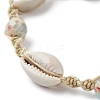 Synthetic Imperial Jasper & Natural Shell Braided Bead Bracelets BJEW-TA00406-2