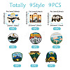 10Pcs 10 Style 
Creative Zinc Alloy Brooches JEWB-YS0001-06-3