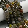 Faceted Natural Dragon Veins Agate Beads Strands G-F447-12mm-L07-2
