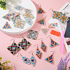  DIY Diamond Painting Rhombus & Triangle Dangle Earring Kits DIY-TA0004-97-6