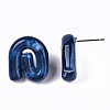 Opaque Resin Stud Earrings EJEW-T012-01-A02-4