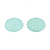 Spray Painted Natural Capiz Shell Disc Charms BSHE-T014-02D-2