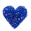 Heart Glitter Hotfix Rhinestone DIY-WH0268-17F-1