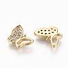 Brass Micro Pave Clear Cubic Zirconia Charms RJEW-T063-37G-NF-2