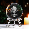 Inner Carving Tree Glass Crystal Ball Diaplay Decoration PW-WGB9A56-02-1