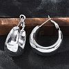 304 Stainless Steel Teardrop Hoop Earrings for Women EJEW-A125-30S-2