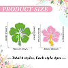 36Pcs 9 Styesl Polyester Computerized Embroidery Cloth Iron on Sew on Patches PATC-MA0001-67-2