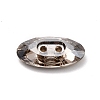 2-Hole Horse Eye Glass Rhinestone Buttons BUTT-D001-G-4