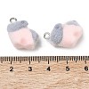 Flocking Opaque Resin Pendants RESI-F064-A23-3