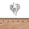 Brass Micro Pave Cubic Zirconia Cuff Open Rings for Women RJEW-L343-09P-02-5