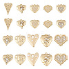 Biyun 20Pcs 10 Style Alloy Rhinestone Pendant FIND-BY0001-12-1