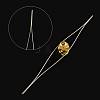 Iron Collapsible Big Eye Beading Needles ES001Y-S-75mm-01-1