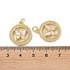 Brass Micro Pave Clear Cubic Zirconia Pendants KK-B083-37C-G-3