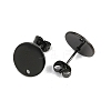 Ion Plating(IP) 304 Stainless Steel Stud Earring Findings STAS-P198-25-12mm-B-2