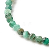 3.5MM Natural Emerald Quartz Round Beads Stretch Bracelet for Women BJEW-JB07413-4
