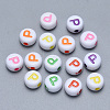 Craft Acrylic Horizontal Hole Letter Beads SACR-S201-11P-1