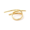 Brass Wire Open Cuff Rings RJEW-P098-04G-3