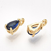 Brass Cubic Zirconia Charms KK-T038-367G-04-2