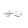 Tarnish Resistant 304 Stainless Steel Pendant Rhinestone Settings STAS-N097-182P-2