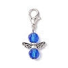 10Pcs 10 Colors Glass Angel Pendant Decoration HJEW-JM02817-4