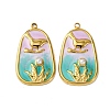 304 Stainless Steel Enamel Pendants X1-STAS-L299-22G-01-1