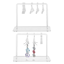 Transparent Acrylic Earring Display Stands EDIS-WH0021-11
