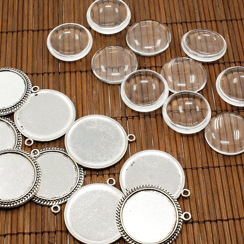 Wholesale 25mm Transparent Clear Domed Glass Cabochon Cover for Photo ...