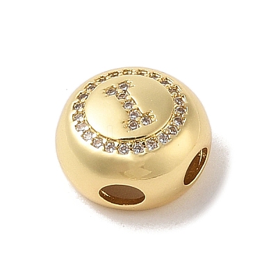 Rack Plating Brass & Cubic Zirconia Pendants KK-Z047-07G-I-RS-1