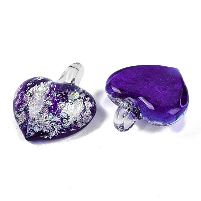 Lampwork Pendants FOIL-K003-02F-1