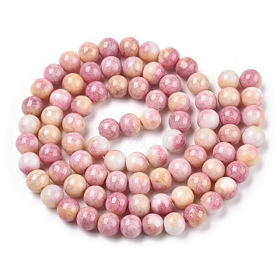 Ombre Effect Dyed Crackle Glass Beads X1-GLAA-T031-10mm-01O-1