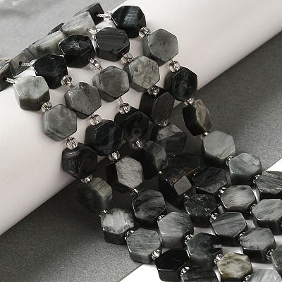Natural Eagle Eye Stone Beads Strands G-P534-A14-01-1