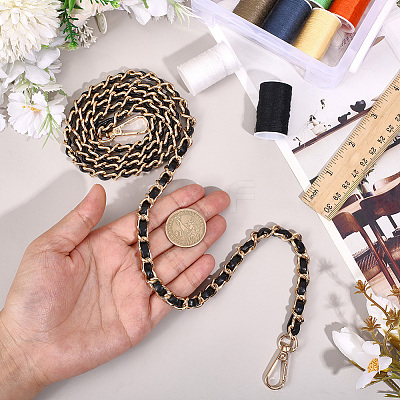 1Pc Imitation Leather & Alloy Chain Bag Strap PURS-CL0001-13B-1