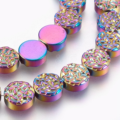 Electroplated Non-magnetic Synthetic Hematite Beads Strands G-E498-21A-06-1