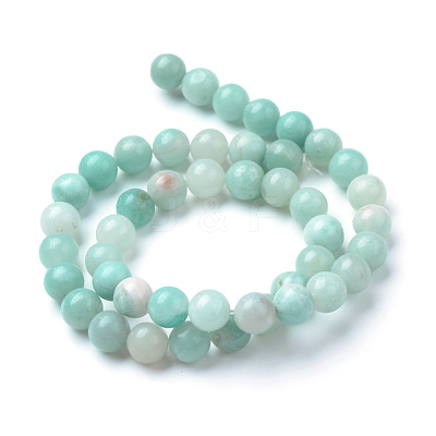 Natural Amazonite Beads Strands X-G-T055-6mm-17-1