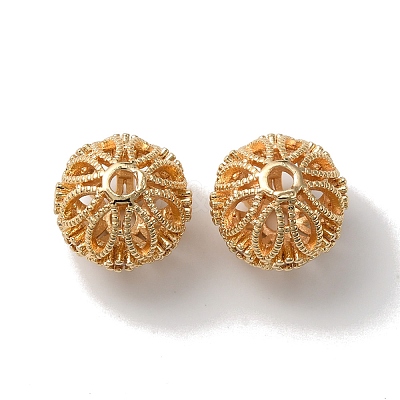 Rack Plating Brass Micro Pave Cubic Zirconia Beads KK-C020-03LG-1