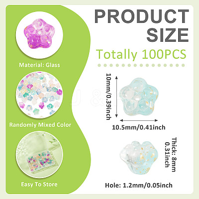 100Pcs Transparent Glass Beads GLAA-TA0004-27-1