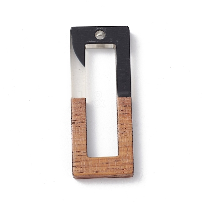 Pearlized Resin & Walnut Wood Pendants WOOD-C016-01D-1