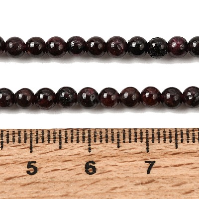 Natural Garnet Gemstone Bead Strands X-G-R263-4mm-1
