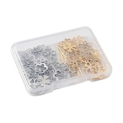 50Pcs 10 Styles 201 & 304 & 306 Stainless Steel Charms STAS-FS0001-47-1